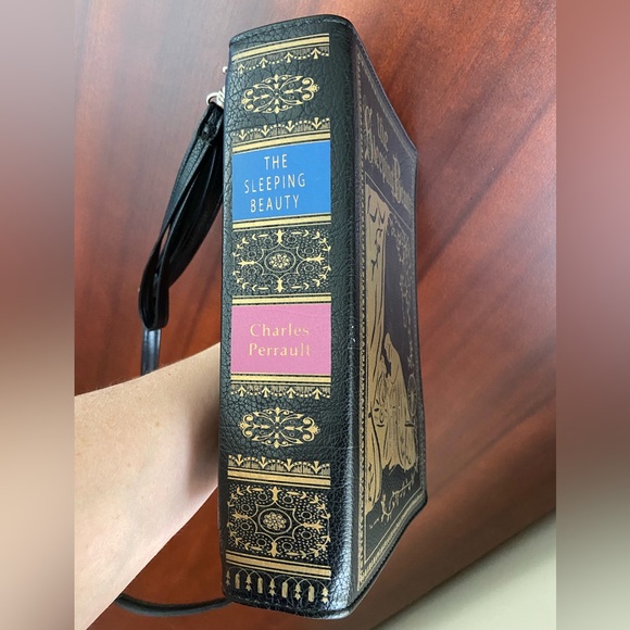 The Sleeping Beauty Vintage Book Purse Crossbody Clutch Handbag Vegan Classic - Picture 3 of 14